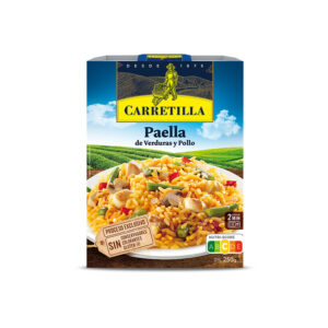 Carretilla: Plato Paella Verduras y Pollo