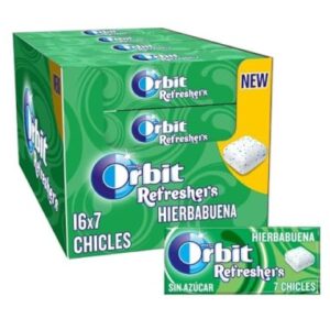 Chicle Orbit Refreshers Hierbabuena